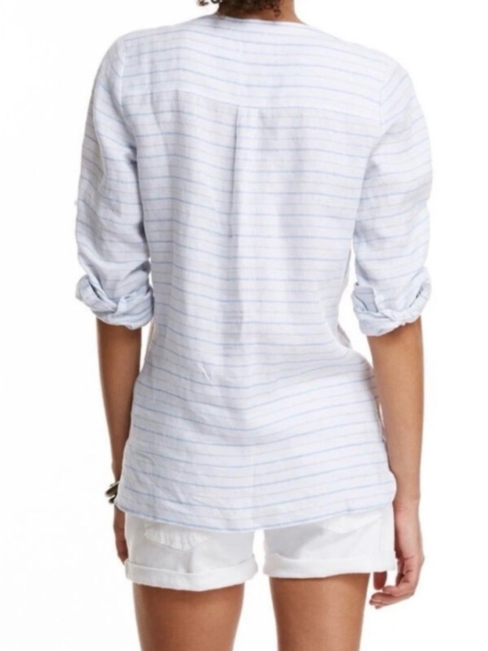 Vineyard Vines Beach Stripe Embroidered Popover top Sz 2 NWT - Picture 11 of 11